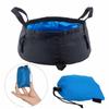 Practical Collapsible Wash Basin Outdoor Hiking Camping Fishing Folding Bucket Water Container Storage Container Bag