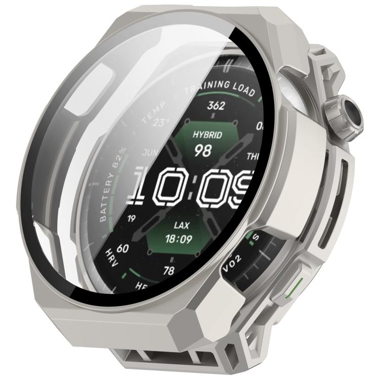 Tempered Glass Film Integrated PC Watch Protective Case for Amazfit Balance 3, Shockproof Full Coverage Watch Cover