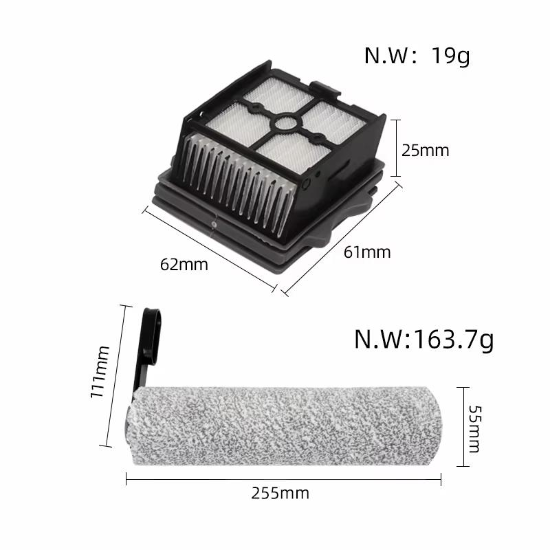 Для Tineco Floor One Stretch S6 /Switch S6 Аксессуары для пылесоса Съемная мягкая роликовая щетка Комплект HEPA-фильтров Запчасти