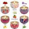 4PCS Plant Extract Aromas Candles Jar Vintage Flower Candle Jars Soy Wax Fragrance Candle Wedding Birthday Gift Home Decoration