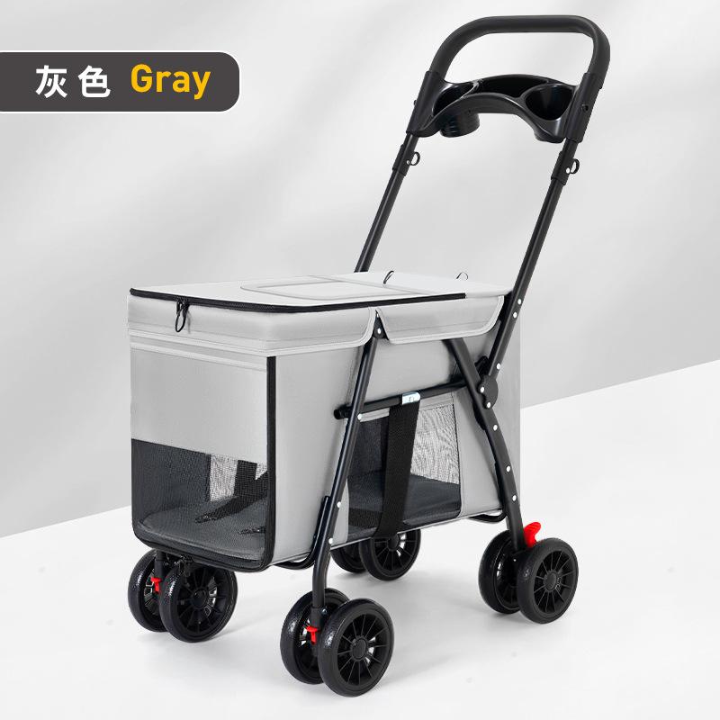 Многофункциональная тележка для собак среднего и крупного размера, для путешествий на открытом воздухе, большая тележка для выгула собак, портативная и складная