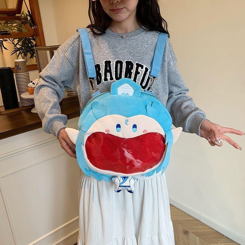 Anime Movie Ne Zha 2 Ne Zha Kawaii Face Cosplay Backpack Itabag Lolita Girl Transparent Shoulder Bags Fans Collection Props Gift