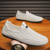 Breathable Hollow Men's Shoes One Pedal Light Casual Shoes Mesh Men's Flying Woven Trendy Shoes Driving Doudou Shoes