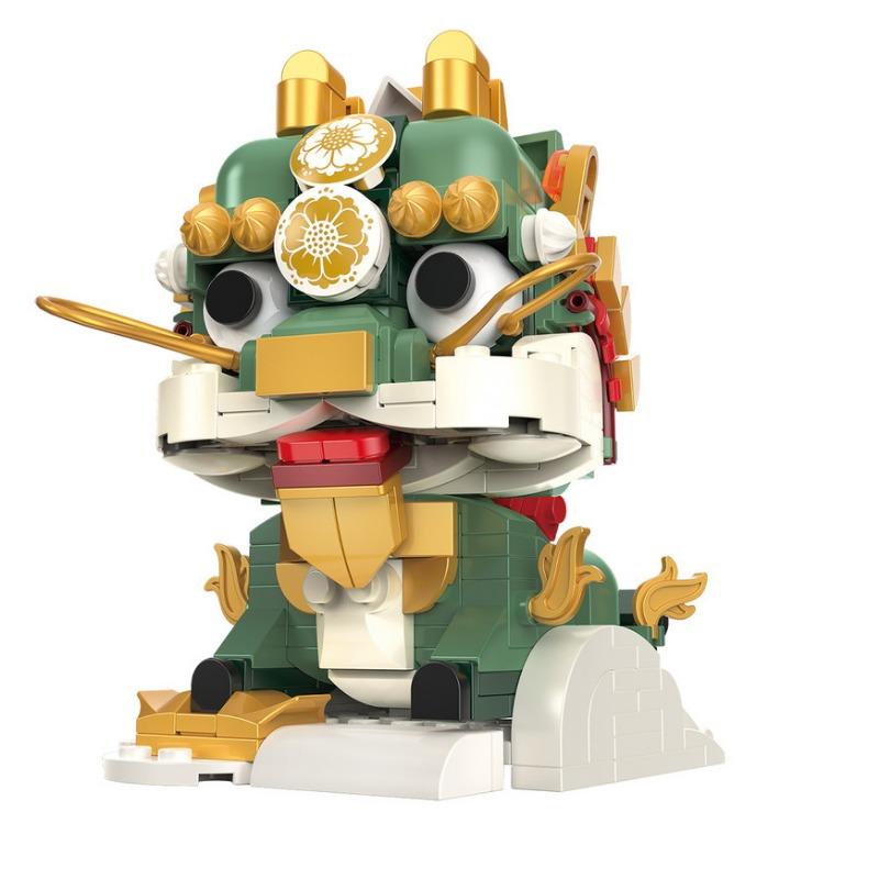 Просыпайся, лев, дракон, год, новогодний подарок, строительные блоки, детские развивающие головоломки, новогодние игрушки, строительные блоки