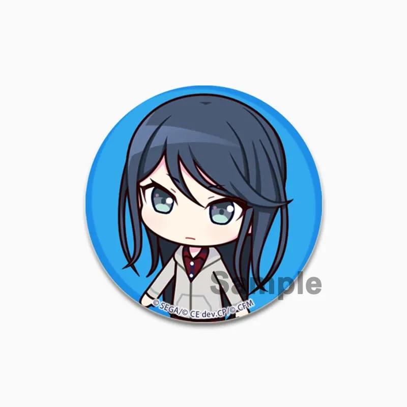 32/44/58mm Hatsune Miku Brooches On Backpack Cosplay Cartoon Badge Saki Tenma Honami Mochizuki Enamel Pins Accessories Gift Jewelry