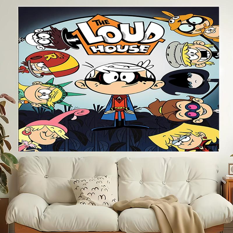 1pc The Loud House1 Tapestry, Living Room, Bedroom, Office, Party Decor, Ideal Festive Gift