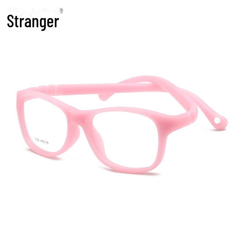 1254 Детская квадратная силиконовая безвинтовая оправа для очков для близорукости - без краски, европейский стандарт