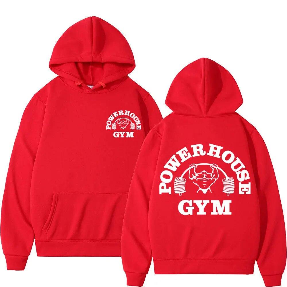 Powerhouse Gym Geek Fitness Print Hoodies Unisex Women Casual Vintage Oversized Sweatshirt The High Street Fashion Hip Hop Hoodie