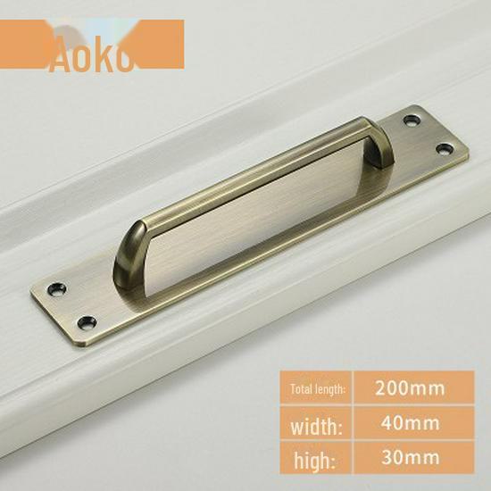 European Antique Copper Double Door Handle - Exposed & Invisible Design