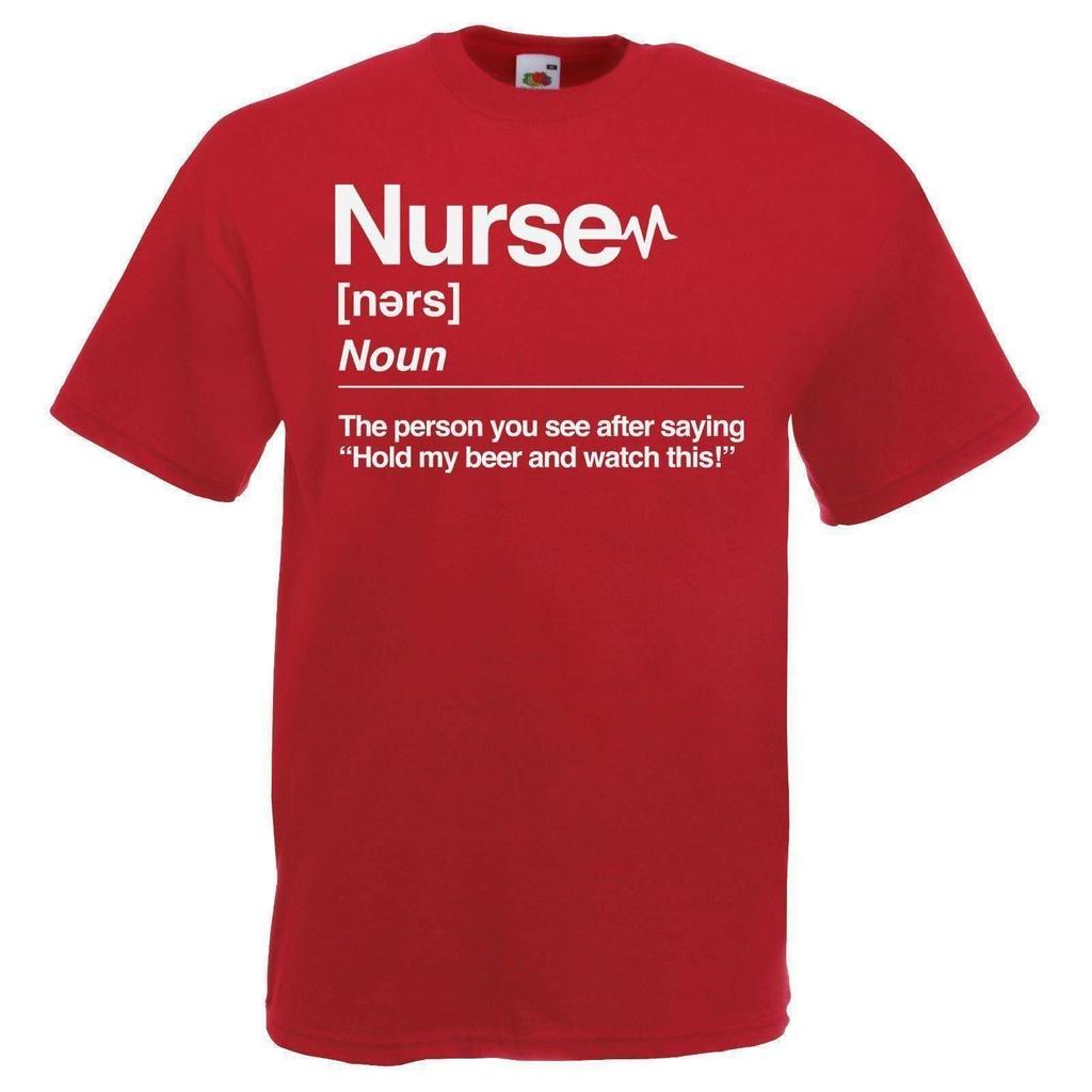 Adults Nurse Defined Profession Funny Occupation Unisex Red TShirt