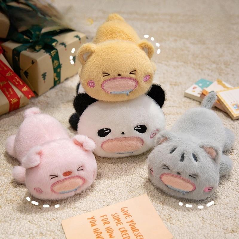 Pig Cat Panda Plushie Toy Cute Cotton Filling Kids Playtime Decoration Bedroom
