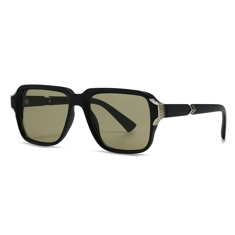 Popular Cross-Border Foreign Trade Men's Sunglasses with Studs European and American Street Style Instagram Influencer Model Square Sunglasses 36006