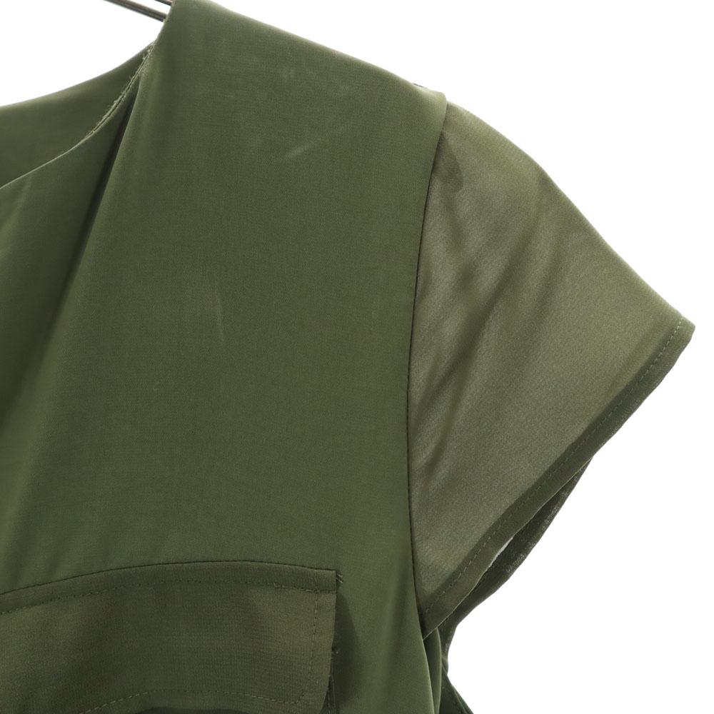 AMERI UNDRESSED Short Sleeve All In One M Khaki French Sleeve Jumpsuit Women Used