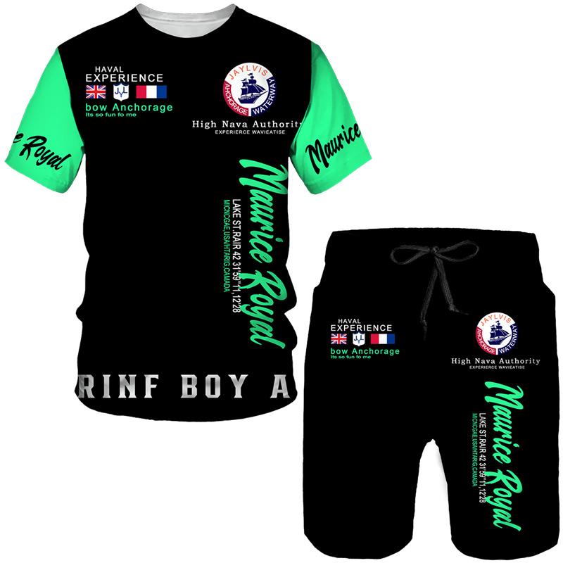 Модные мужские футболки/шорты/комплекты с буквенным принтом, повседневные футболки, наряды для пар, уличная одежда для бега, одежда в стиле хип-хоп, спортивный костюм из 2 предметов