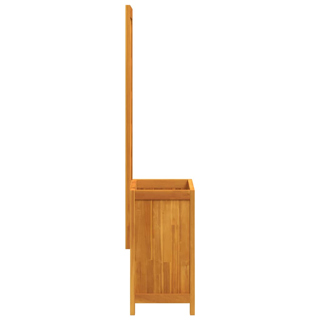 Plant Pot with Trellis 55 x 29.5 x 132 cm Solid Acacia Wood