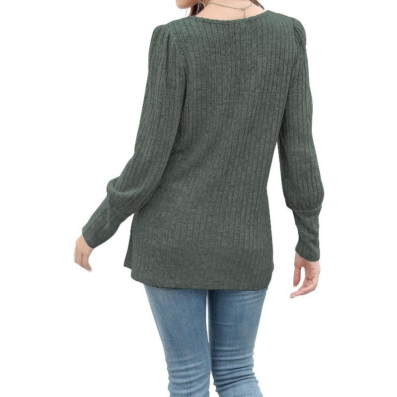 YYFS Женская мода повседневная весна осень однотонные принты длинные рукава квадратный воротник блузки и рубашки