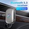 Автомобильный Bluetooth 5.3 приемник-адаптер 3,5 мм AUX разъемы для автомобильных динамиков A2DP беспроводной аудио музыкальный приемник адаптер поддержка TF карты автомобильная громкая связь