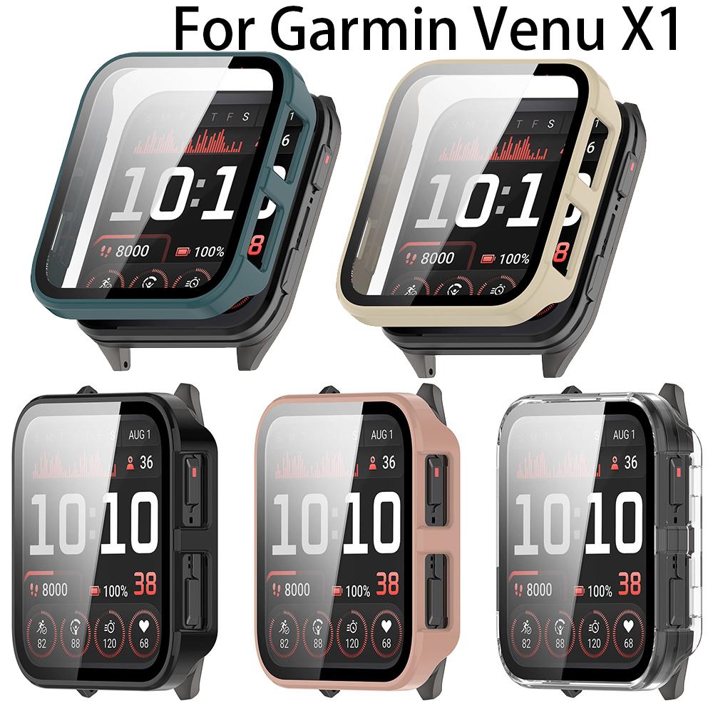 Защитный чехол 2-в-1 для умных часов Garmin Venu X1 с защитным стеклом