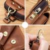 Men Vintage Leather Belt Bag Travel Cell Phone Purse Wallet Waist Bag Fanny Pack