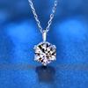 2 .0ct Vvs1 D Color Moissanite Necklace 925 Soild Sterling Sliver Chain With Certificate Fine Jewelry For Woman