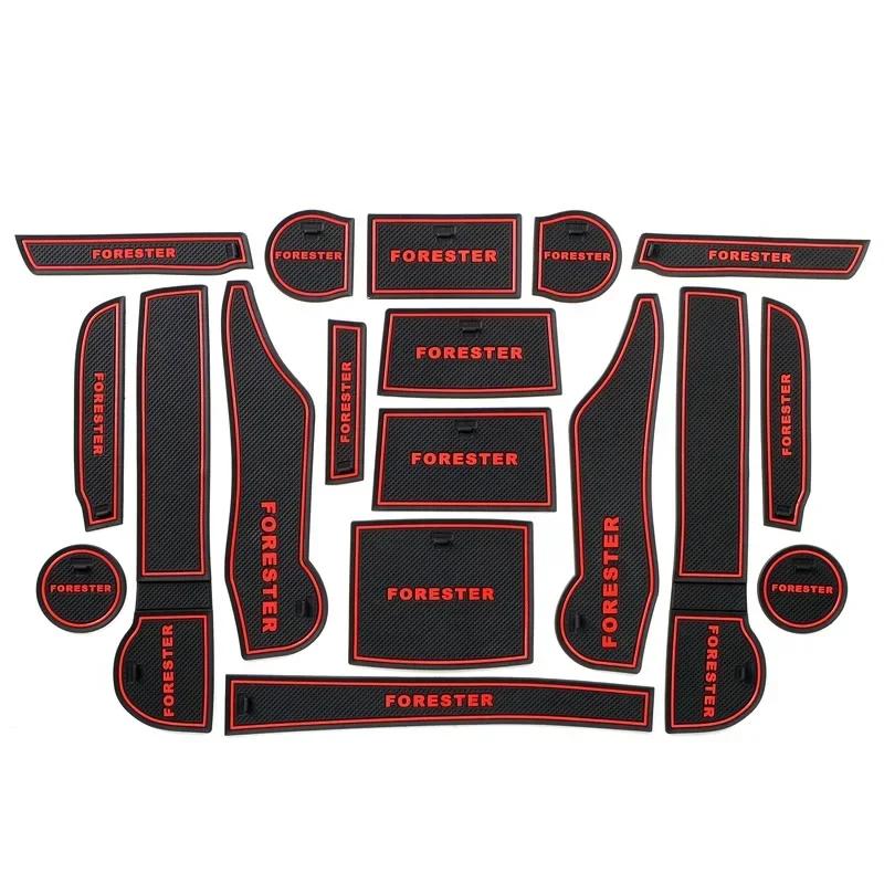 Коврик в углубление двери для Subaru Forester 2019, стайлинг автомобиля, противоскользящий коврик для подстаканника, подушка в углубление двери, резиновые аксессуары