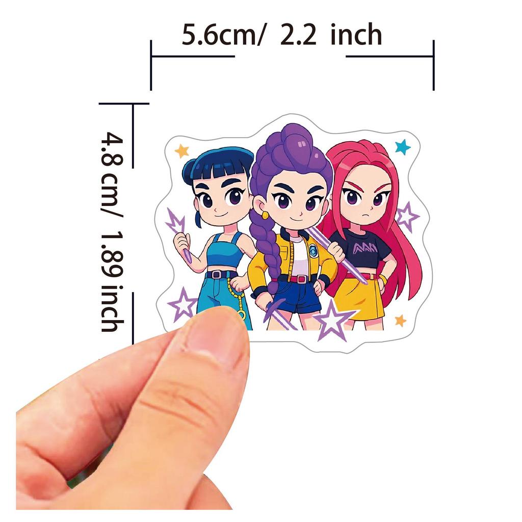 60 листов KPOP Охотник на демонов Глянцевые корейские мультяшные наклейки для украшения рюкзака