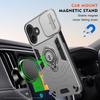 For iPhone 16 Plus Case Slide Camshield Kickstand PC+TPU Phone Cover
