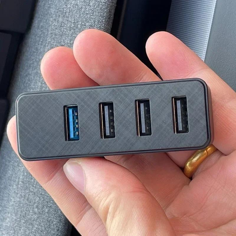 Док-станция для Tesla New Model 3+ Highland Model Y Juniper Расширительная док-станция с USB-хабом в перчаточный ящик Быстрая зарядка Автомобильные аксессуары