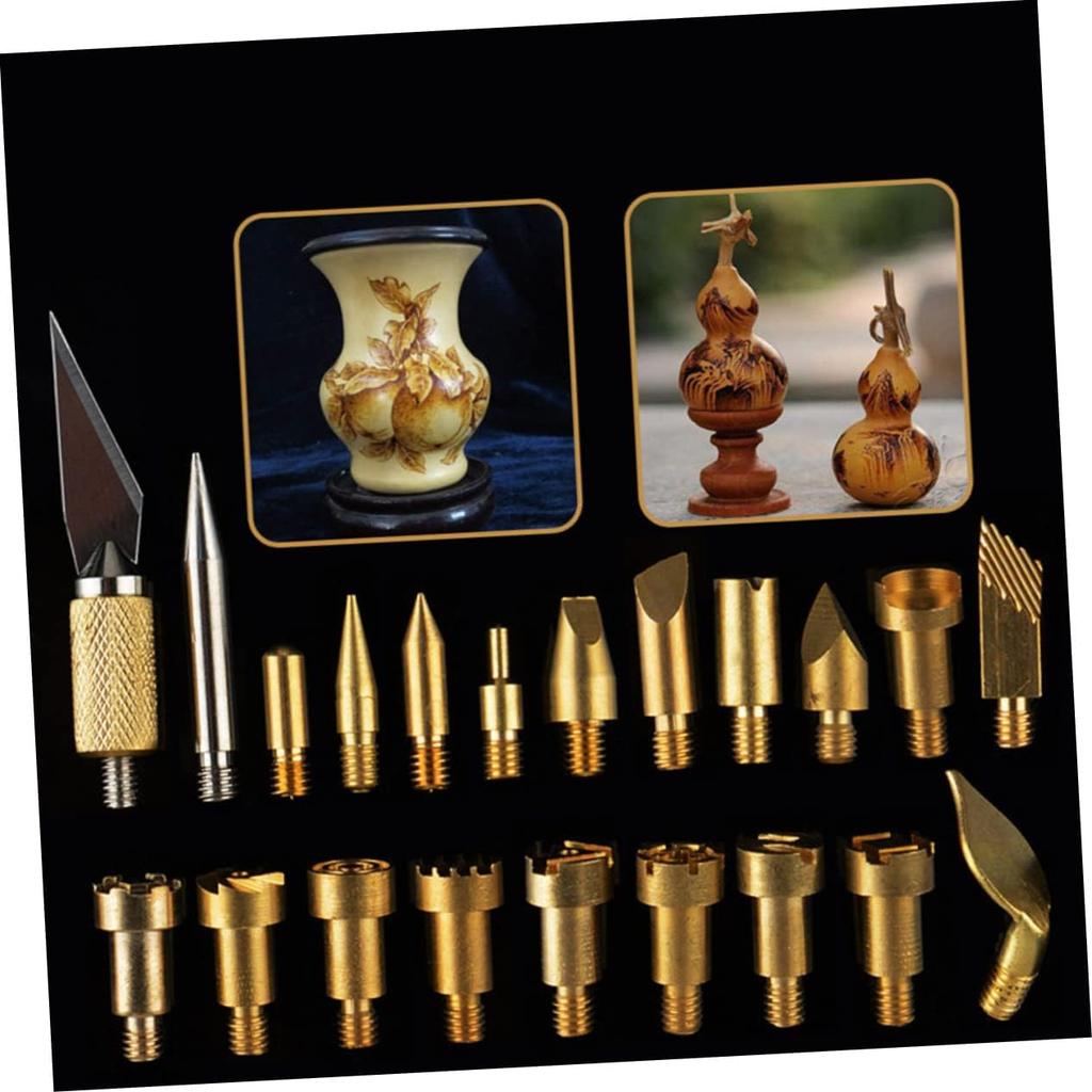 Набор инструментов для выжигания по дереву PLAFOPE 22 шт. Наконечники паяльника для специальной резьбы, декоративных узоров