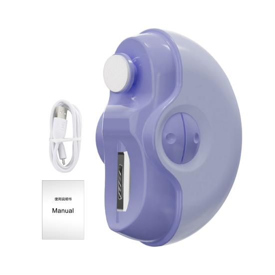 Электрическая машинка для стрижки ногтей, полировщик со светодиодной подсветкой, 2-скоростная, перезаряжаемая, 2-в-1, автоматическая пилка для ногтей для детей, взрослых, пожилых людей, триммер для маникюра