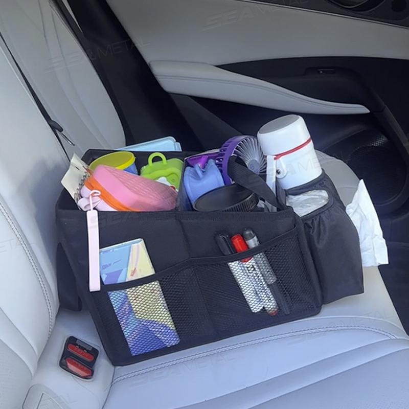 SEAMETAL Car Seat Organizer Large Capacity Rear Seat Storage Bag for Outdoor Food Drink Collector Camping Activities Accessory