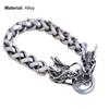 Толстая цепочка в стиле ретро, ​​мужской браслет, благоприятный дракон, мужская цепочка, браслет, ювелирный аксессуар