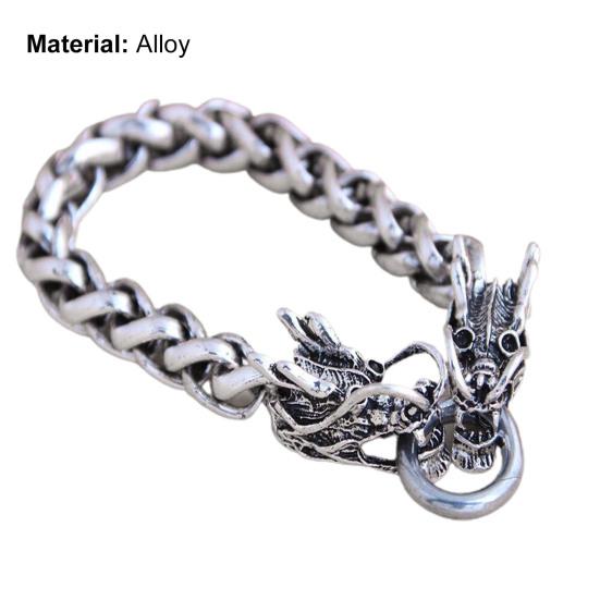 Толстая цепочка в стиле ретро, ​​мужской браслет, благоприятный дракон, мужская цепочка, браслет, ювелирный аксессуар