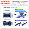 SENICX T47 Thread Bottom Bracket Ceramic Bike Central Shaft Fit for Shimano / SRAM GXP Road Gravel Bike Hollow Crank Axis 24mm