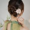 Tassel U Shaped Hair Stick Floral Hanfu Hair Stick Elegant Flowers Hair Stick  Ladies