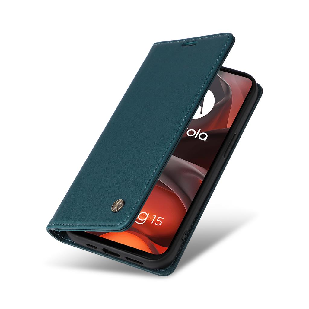 Для Motorola Moto G15 4G чехол-кошелек YIKATU YK-001 чехол для телефона из искусственной кожи с подставкой