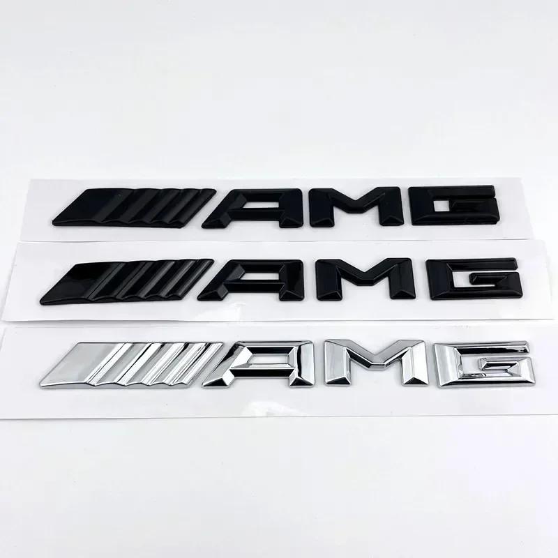 3d ABS Black Logo AMG Emblem Letters Car Trunk Badge For Mercedes Benz W204 W205 W176 W177 W212 W213 AMG Sticker Accessories