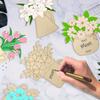 DIY Wooden Flower Ornament Funny Creative Flower Painting Crafts Decoration Wooden Rose Tulip Chips Gifts Supplies