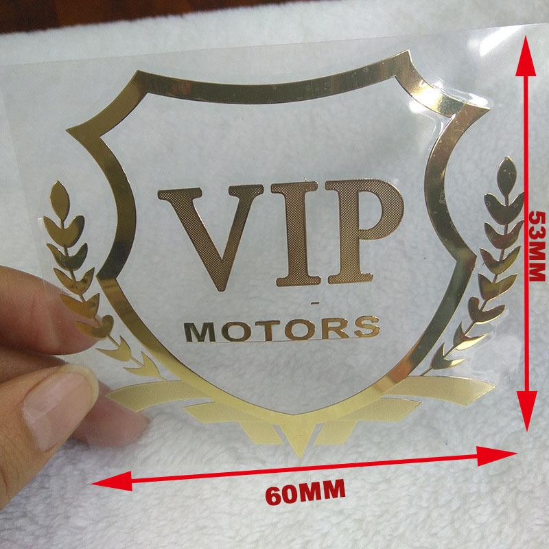 1pcs Car Sticker VIP MOTORS Logo Metal Nickel Decal Reflective Emblem Door Window Body Auto Decor DIY Car Styling Super Sticker