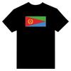 Футболка - PIXELFORMA - Drapeau de l'Érythrée - Noir - 100% хлопок - Manches Courtes - Coupe classique