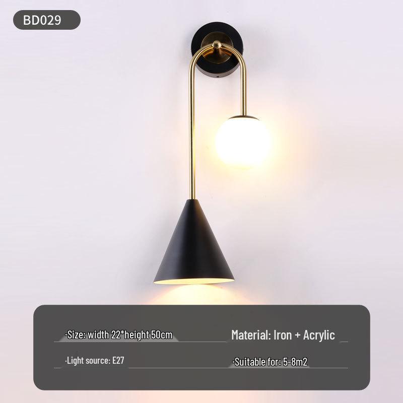 Modern Nordic LED Wall Lamp for Bedroom and Living Spaces