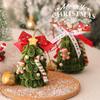Cute Christmas Tree Pendant with Bell Green Xmas Tree Hanging Ornament for Home Holiday Decoration Party New Year 2025