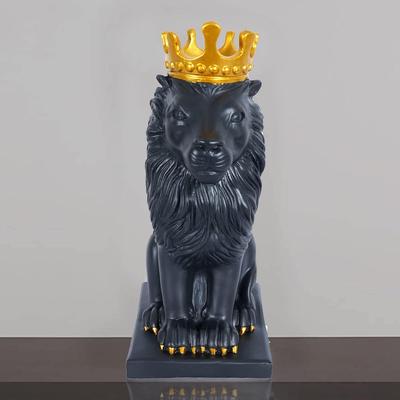 Статуя льва для украшения дома, выставочный экспонат | Фигурка животного для дома, декоративный предмет (многокрасочный)