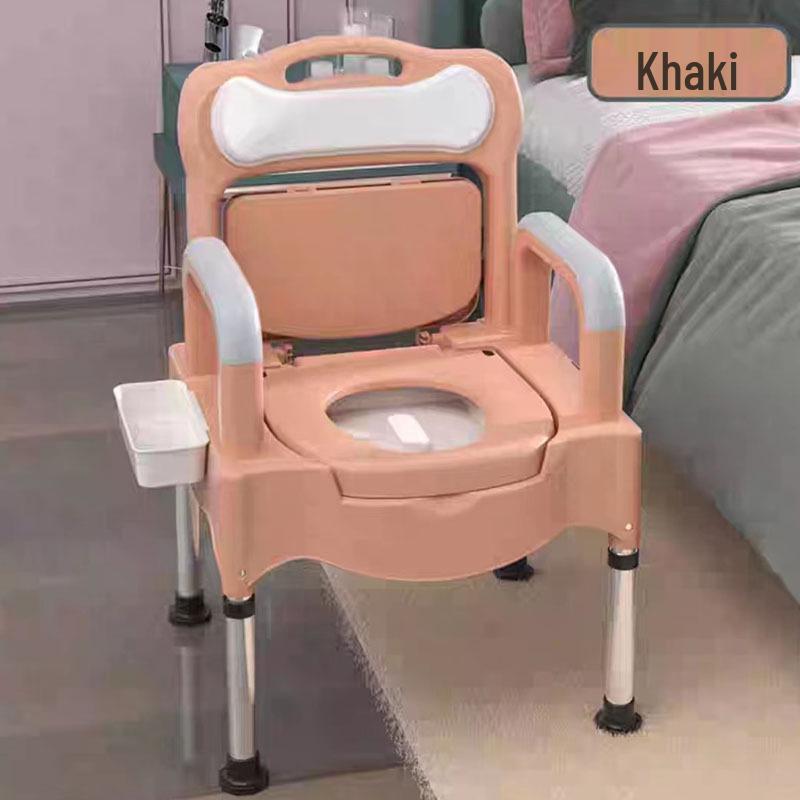 Регулируемый стул-туалет из нержавеющей стали для пожилых и беременных женщин, портативный с судном