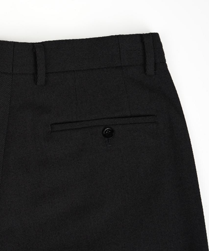 BIRBANTE Tapered Crop Setup Slacks - Black
