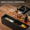 3 Tiers Wooden Perfume Display Stand with Storage Drawer Large Capacity Desktop Perfume Organizer Storage Box
