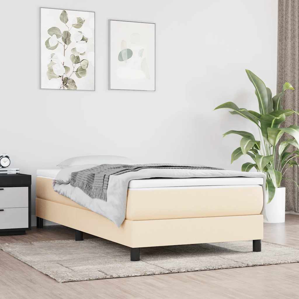 Vidaxl Rama Łóżka Bez Materaca Kremowa 80X200 Cm Tkanina