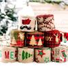 1PC For Cake Gift Wrapping For Hairbows Christmas Tree Fabric Ribbon Crafts Party Decoration