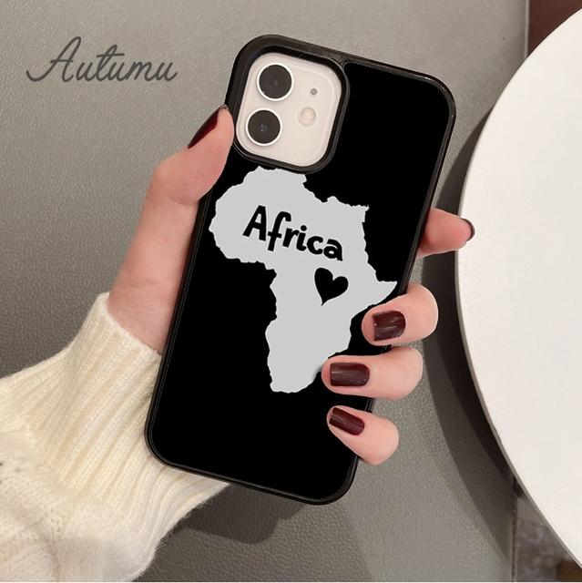 ЧЕХОЛ ДЛЯ ТЕЛЕФОНА КАРТА АФРИКИ для iPhone 11 12 13 14 Pro Max mini X XR XS SE 2020 5s 6 6S 7 8 Plus Samsung Galaxy S21 S22 plus накладка