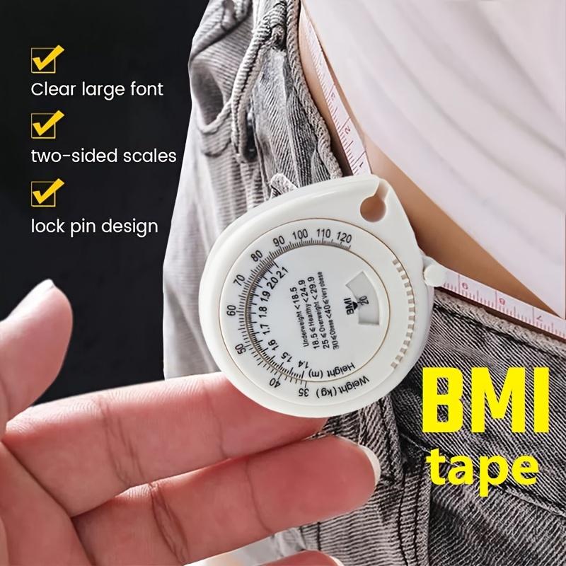 1 x 59.06"/59" BMI измерительная лента для тела, пластиковая выдвижная линейка с метрической шкалой и каплевидным корпусом – Идеально для моды